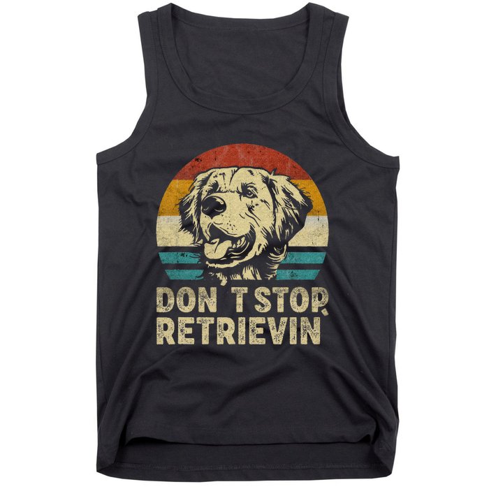 Don´t stop Retrieving Golden Retriever Dog retro vintage Tank Top