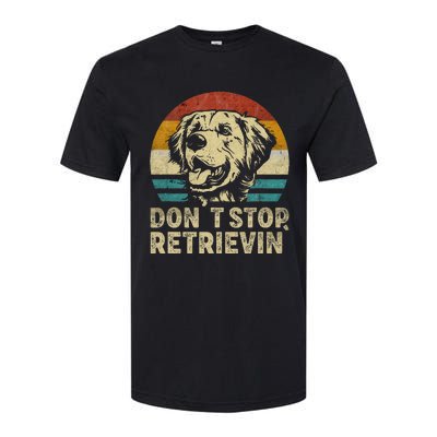 Don´t stop Retrieving Golden Retriever Dog retro vintage Softstyle CVC T-Shirt