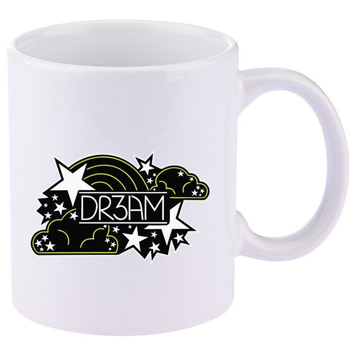 Dreaming Stars & Rainbows 11oz C Handle Ceramic Mug