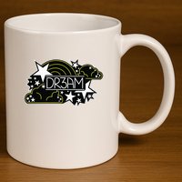 Dreaming Stars & Rainbows 11oz C Handle Ceramic Mug