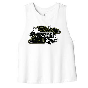 Dreaming Stars & Rainbows Women's Racerback Cropped Tank