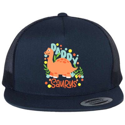 Daddy Saurus Rex Dinosaur Flat Bill Trucker Hat