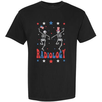 Dancing Skeleton Radiology Xray Tech Patriotic Garment-Dyed Heavyweight T-Shirt