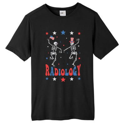 Dancing Skeleton Radiology Xray Tech Patriotic Tall Fusion ChromaSoft Performance T-Shirt