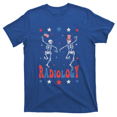 Dancing Skeleton Radiology Xray Tech Patriotic T-Shirt