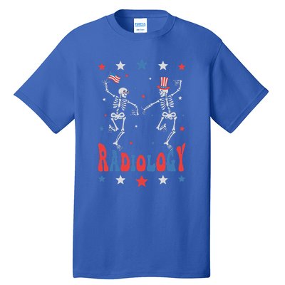 Dancing Skeleton Radiology Xray Tech Patriotic Tall T-Shirt