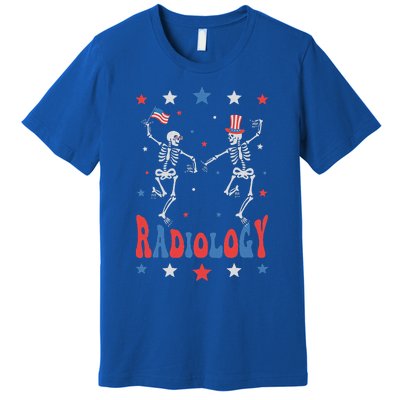 Dancing Skeleton Radiology Xray Tech Patriotic Premium T-Shirt