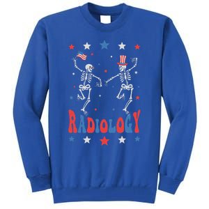 Dancing Skeleton Radiology Xray Tech Patriotic Tall Sweatshirt