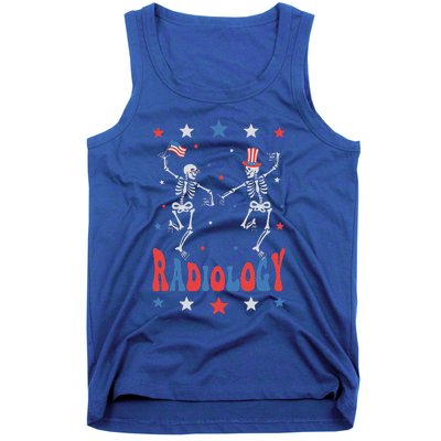 Dancing Skeleton Radiology Xray Tech Patriotic Tank Top