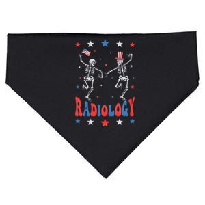 Dancing Skeleton Radiology Xray Tech Patriotic USA-Made Doggie Bandana