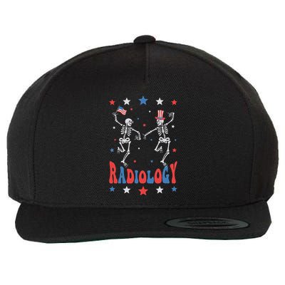 Dancing Skeleton Radiology Xray Tech Patriotic Wool Snapback Cap