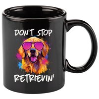 Don’T Stop Retrievin Golden Retriever Dog Goldie Mom Funny 11oz C Handle Ceramic Mug