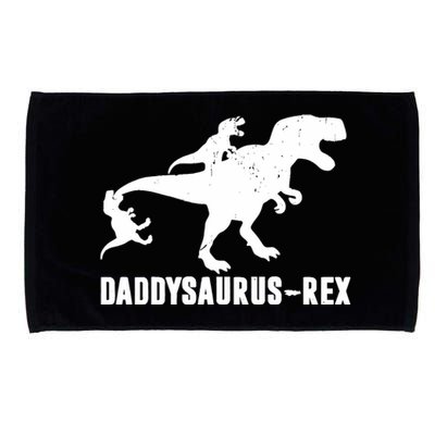 Daddy Saurus - Rex | Funny T-Rex Dinosaur Dad Uncle Grandpa Microfiber Hand Towel