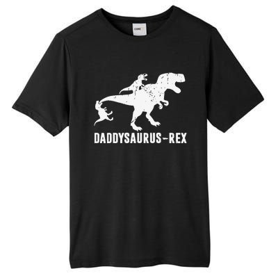 Daddy Saurus Rex Funny TRex Dinosaur Dad Uncle Grandpa Tall Fusion ChromaSoft Performance T-Shirt