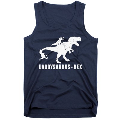 Daddy Saurus Rex Funny TRex Dinosaur Dad Uncle Grandpa Tank Top