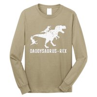 Daddy Saurus Rex Funny TRex Dinosaur Dad Uncle Grandpa Long Sleeve Shirt