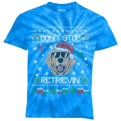 DonT Stop Retrievin Golden Retriever Ugly Xmas Sweater Great Gift Kids Tie-Dye T-Shirt