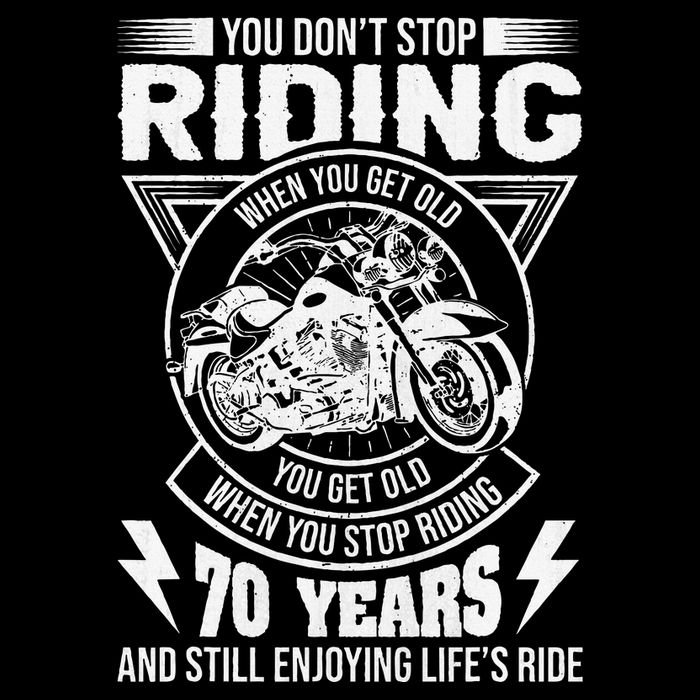 DonT Stop Riding When You Get Old Motorcycle 70th Birthday Impact Tech Backpack
