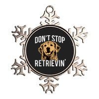 DonT Stop Retrieving Funny Golden Retriever Owner Metallic Star Ornament