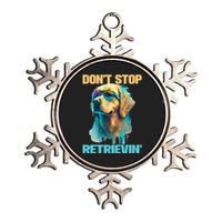 DonT Stop Retrieving Funny Golden Retriever Owner Metallic Star Ornament