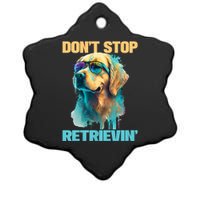 DonT Stop Retrieving Funny Golden Retriever Owner Ceramic Star Ornament