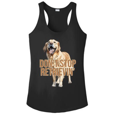 DonT Stop Retrieving Funny Golden Retriever Owner Ladies PosiCharge Competitor Racerback Tank