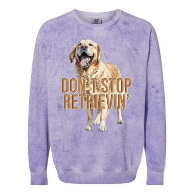 DonT Stop Retrievin Funny Golden Retriever Colorblast Crewneck Sweatshirt