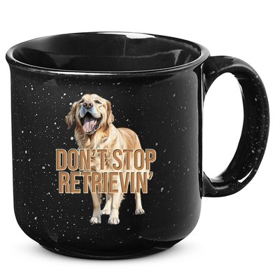DonT Stop Retrievin Funny Golden Retriever 15oz Campfire Ceramic Mug
