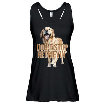 DonT Stop Retrievin Funny Golden Retriever Ladies Essential Flowy Tank