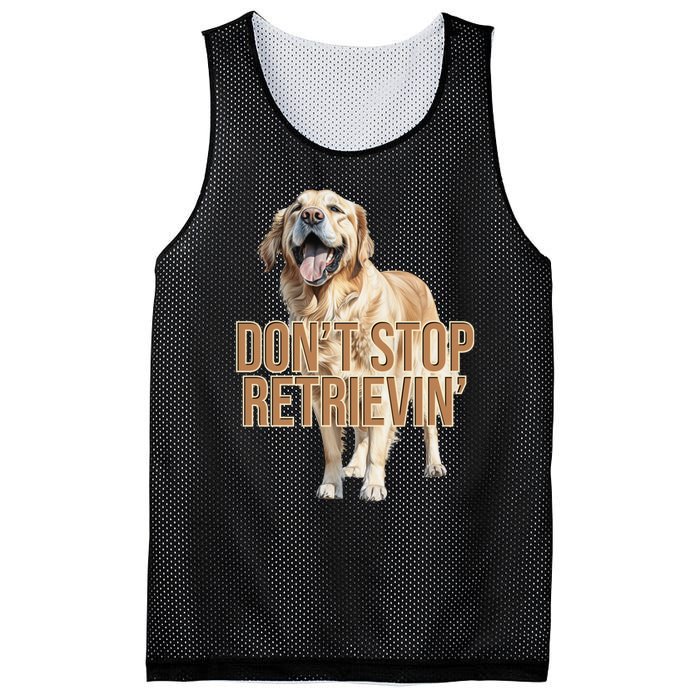 DonT Stop Retrievin Funny Golden Retriever Mesh Reversible Basketball Jersey Tank