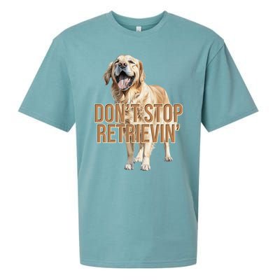 DonT Stop Retrievin Funny Golden Retriever Sueded Cloud Jersey T-Shirt