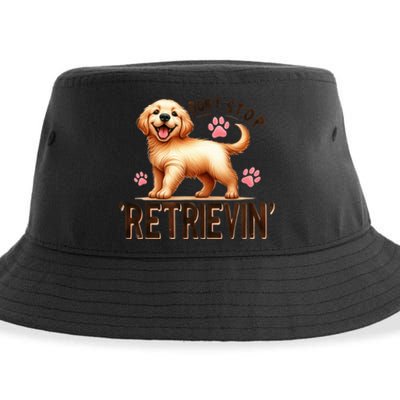 DonT Stop Retrieving Funny Golden Retriever Owner Sustainable Bucket Hat