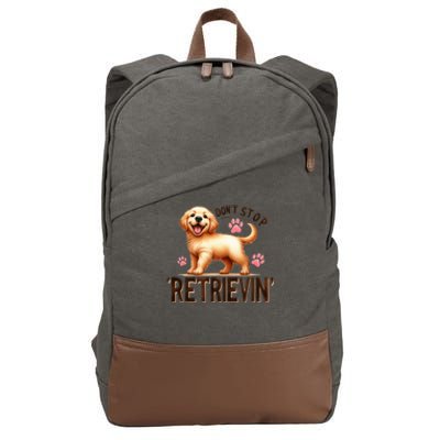 DonT Stop Retrieving Funny Golden Retriever Owner Cotton Canvas Backpack