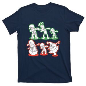 Dabbing Santa Reindeer Elf Snowman Christmas T-Shirt