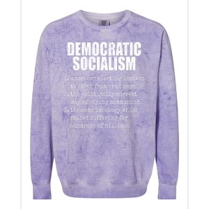 Democratic Socialism Republican Politcal Colorblast Crewneck Sweatshirt