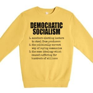 Democratic Socialism Republican Politcal Premium Crewneck Sweatshirt