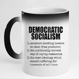 Democratic Socialism Republican Politcal 11oz Black Color Changing Mug