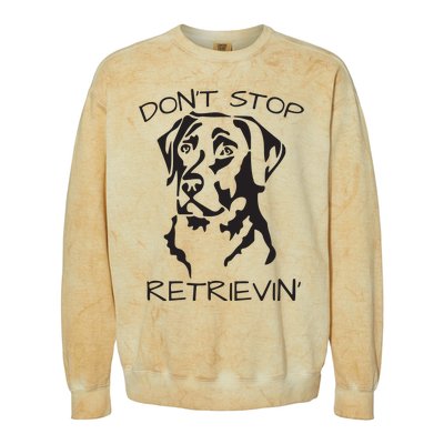 Dont Stop Retrieving Labrador Dog Colorblast Crewneck Sweatshirt