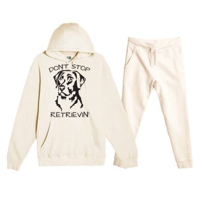 Dont Stop Retrieving Labrador Dog Premium Hooded Sweatsuit Set