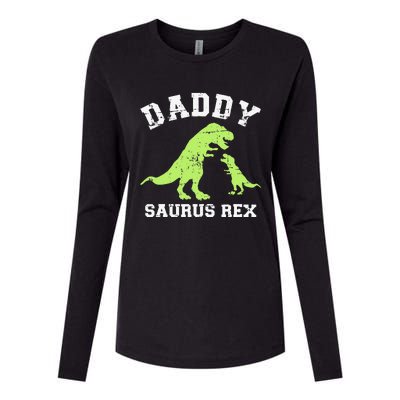 Daddy saurus rex dinosaur father's day gift for dad Womens Cotton Relaxed Long Sleeve T-Shirt