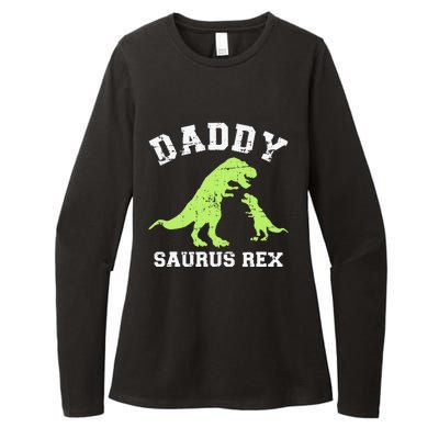 Daddy saurus rex dinosaur father's day gift for dad Womens CVC Long Sleeve Shirt