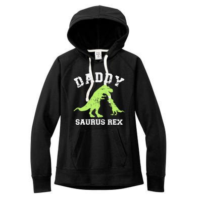 Daddy saurus rex dinosaur father's day gift for dad Women's Fleece Hoodie