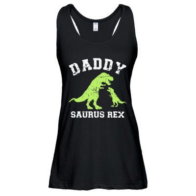 Daddy saurus rex dinosaur father's day gift for dad Ladies Essential Flowy Tank