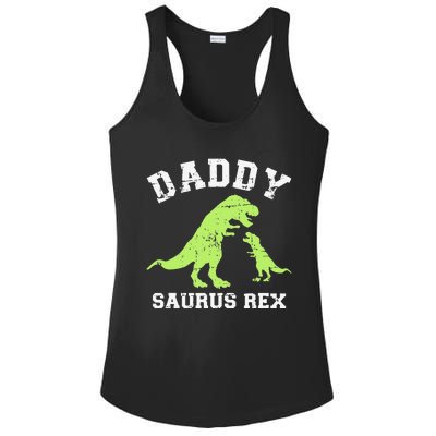 Daddy saurus rex dinosaur father's day gift for dad Ladies PosiCharge Competitor Racerback Tank