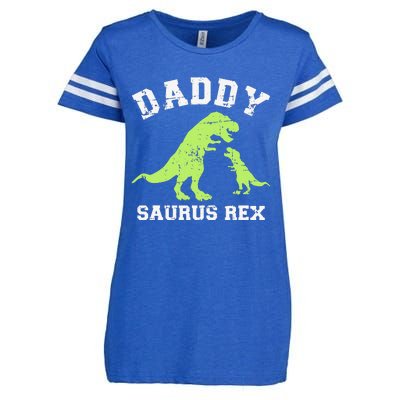 Daddy saurus rex dinosaur father's day gift for dad Enza Ladies Jersey Football T-Shirt