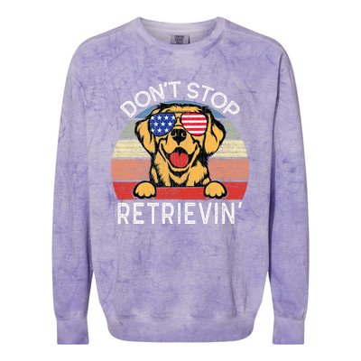 DonT Stop Retrievin Golden Retriever Dog Colorblast Crewneck Sweatshirt