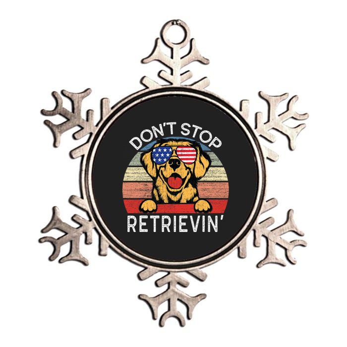 DonT Stop Retrievin Golden Retriever Dog Metallic Star Ornament