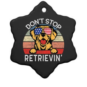 DonT Stop Retrievin Golden Retriever Dog Ceramic Star Ornament