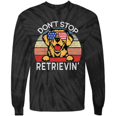 DonT Stop Retrievin Golden Retriever Dog Tie-Dye Long Sleeve Shirt