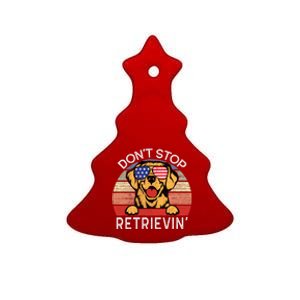 DonT Stop Retrievin Golden Retriever Dog Ceramic Tree Ornament